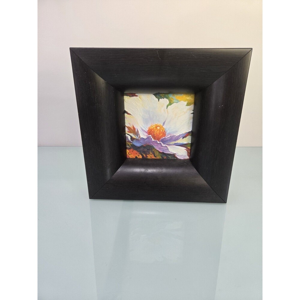 Studio Decor Black Gallery Wall Frame Floral Art 9.5” Square